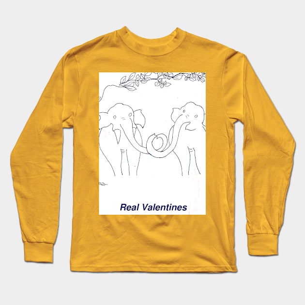 Real Valentines Long Sleeve T-Shirt by Gnanadev